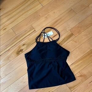 Beachsissi Black  High Neck Tankini padded bathing suit top